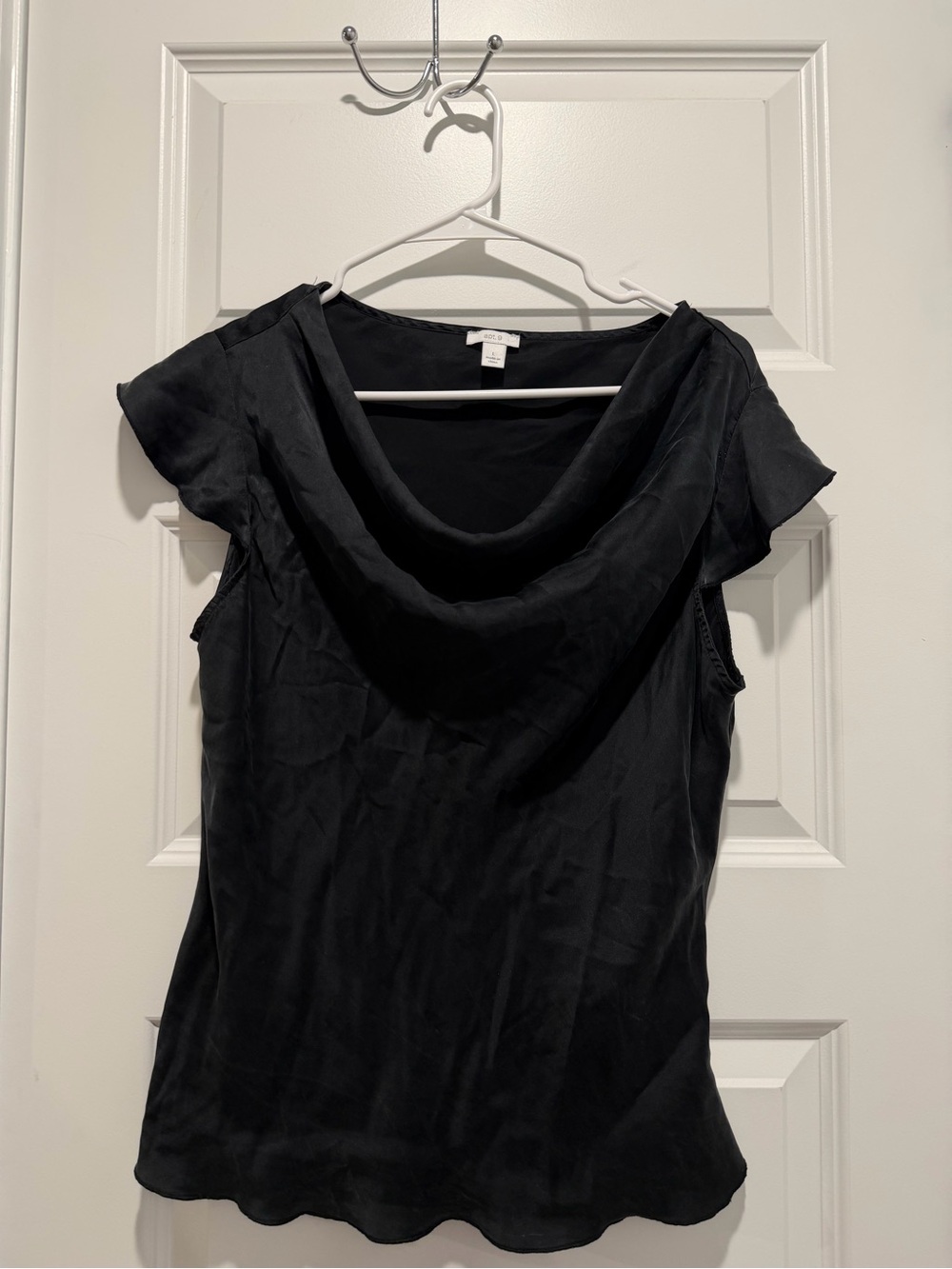 Apt. 9 Black Cowl-Neck Cap Sleeve Blouse